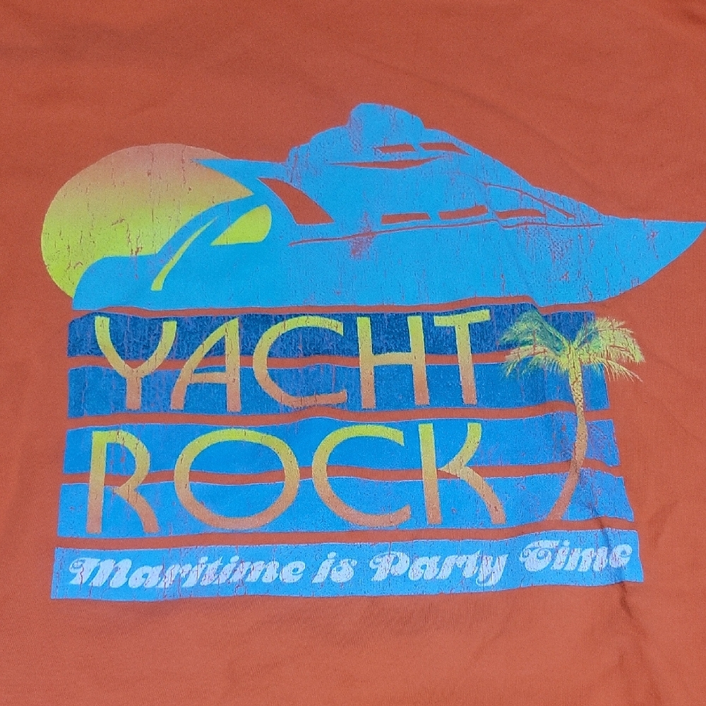 Orange Yacht Rock Graphic Tee Mens Size XxL  This Is the Greatest T ever